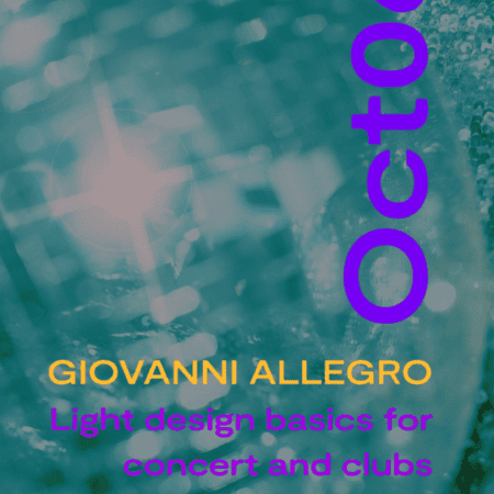Introduction to Lighting Design & grandMA3 with Giovanni Allegro