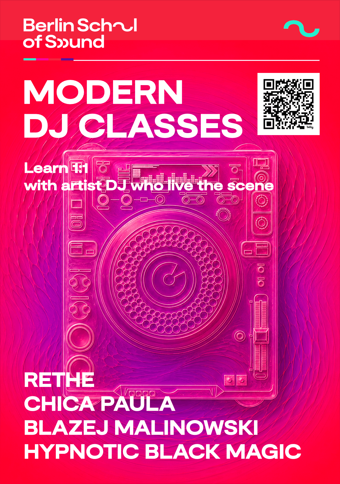 Berlin School of Sound Modern DJ Classes — RETHE, Chica Paula, Blazej Malinowski, Hypnotic Black Magic